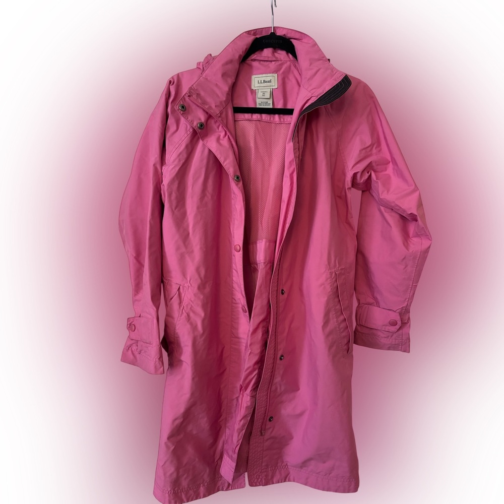 L.L. Bean Women's Vibrant Pink Trench Coat